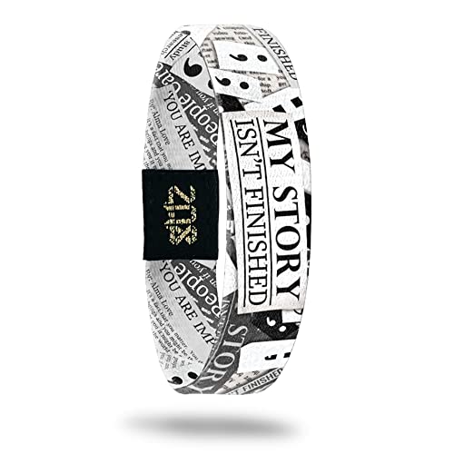 Zox Inspirational & Motivational Bracelet – My Story Isn't Finished – Uplifting Reversible Stretch Wristband With Positive Affirmations Made From Recycled Plastic – Encouragement Gifts For Men, Women & Kids -Medium #TOP11