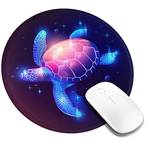 DIRYKILP Round Non-Slip Bottom Mouse Pads, Turtle Mouse Pad, for Gaming, Office & Home Cover