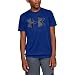 Under Armour Boys' Tech Big Logo Solid T-Shirt, Royal (400)/Graphite, Youth Large