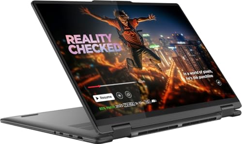 Image of Lenovo Yoga 7 2-in-1 16 inch WUXGA 1920x1200 IPS Touchscreen Laptop, 12-Core Intel Ultra 7 155U, 16GB LPDDR5, 1TB SSD, Shared, TB4 Wi-Fi 6E Backlit KB Fingerprint Win10 Pro w /ONT 32GB USB
