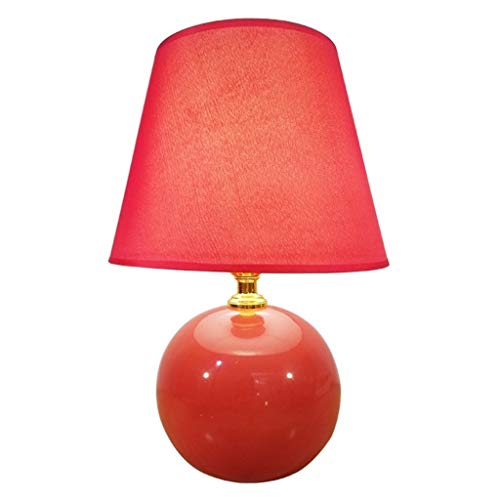 Preisvergleich Produktbild DIAOD Rote schreibtischlampe kleine Keramik tischlampe Schlafzimmer nachttischlampe Kinder dekorative led tischlampe