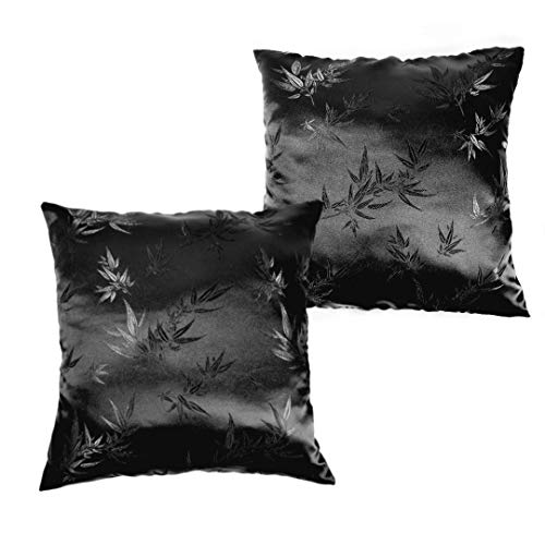 Angel's Keepsake Pack of 2 Black Throw Pillow Cover Cases