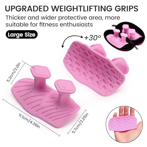 Losaria Anti-Slip Workout Grips, Women Weight Lifting Gym Pads for Pull Up - image 2