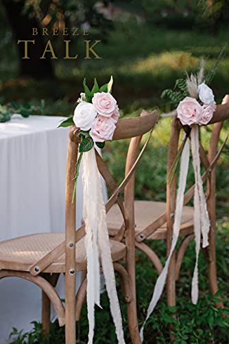 Breeze Talk Artificial Flowers Blush Roses 25Pcs Realistic Fake Roses W/Stem For Diy Wedding Bouquets Centerpieces Arrangements Party Baby Shower Home Decorations #TOP5