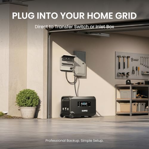Image of OUPES Guardian 6000 V2 Solar Generator Kit with 2x240W Solar Panels | 240V 6000W Output, 4608Wh LiFePO4 Capacity, Expandable to 41kWh, Native RV Plugs, Transfer Switch Ready, UPS, OTA Ready