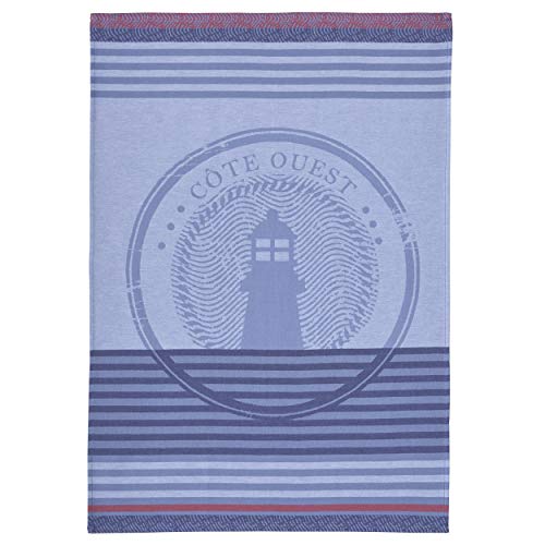Coucke CCK559-CCK1 Printed Cotton Jacquard Bib, Nautical, Blue, 43 x 60 cm, 43x60