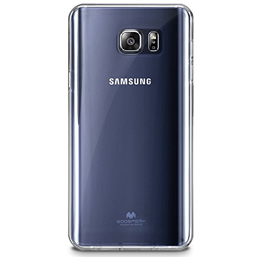 Goospery Galaxy Note 5 Case, [Thin Slim] [Flexible] Clear Jelly Rubber Tpu Case [Lightweight] Bumper Cover [Impact Resistant] For Samsung Galaxy Note 5 (Clear) #TOP2