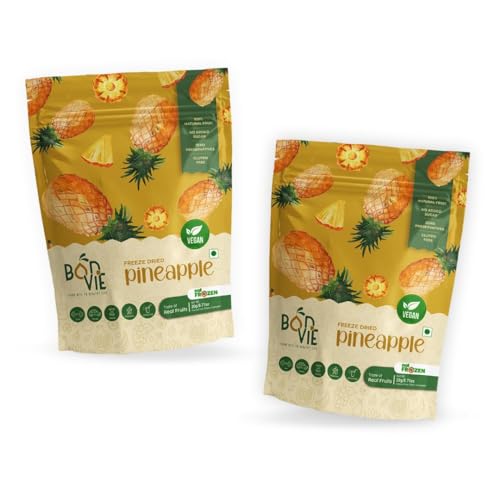 BONVIE Freeze dried fruits | Healthy Snacks for Kids and Adults (Pineapple) Pack of 2 (B0CMTQ7V1Y) Amazon Price History, Amazon Price Tracker