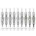 50pcs/Pack Disposable Microblading Nano Needle Cartridges Permanent Makeup Tattoo Needles for Tattoo Machine for Ombre Powder Eyebrow Lip Beauty (5P)