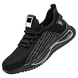 Men's Lightweight Steel Toe Safety Sneakers Work Shoes Soft Non-Slipfactory Construction Sites