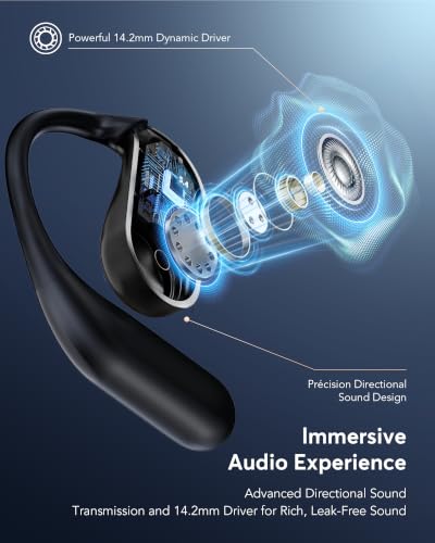 Image of AI Translation Earbuds Real Time, 199+ Language Translator Earbuds, AI Enhanced Sound Audifonos Traductores Ingles Espanol, No Subscription Translating Headphones, OWS Open Ear 6-in-1 Smart Headphones