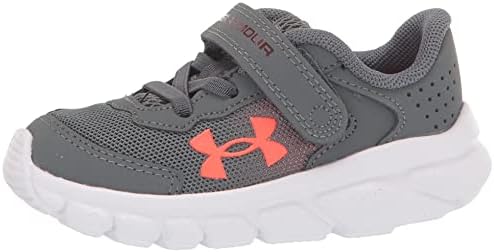 Under Armour Baby Boys Assert 9 Alternate Closure Sneaker, (102) Pitch Gray/Chestnut Red/Bolt Red, 10 Infant | Image 7