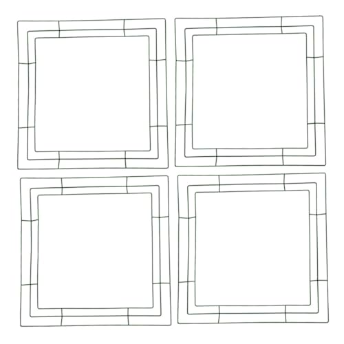 RORPOIR 4pcs Square Metal Wreath Frame Sturdy Iron Floral Hoop for Flower Arrangements and Holiday Decorations for Weddings Parties and Home Decor