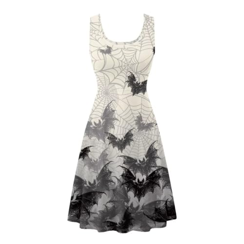 Image of Renewold Women's Sleeveless Tank Dress with Pockets, Casual Scoop Neck A-Line Sundress for Summer, Travel and Vacation
