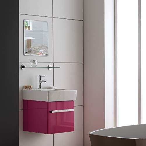 Neue Design Mood Rectangular Bathroom Mirror Wall Mounted, Frameless Modern & Stylish Design with Contemporary Bevelled Edges (50cm x 40cm)