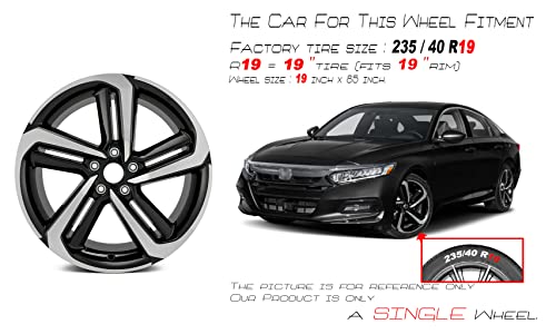 19" New Single 19X8.5 Alloy Wheel For 2018-2022 HONDA Accord OEM Design Replacement 10 Spoke Rim