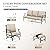 HERA'S HOUSE 5 Pieces Patio Furniture Set, 2 x Cushioned Rocking Chair, 2 x Ottoman, 1 x 3-Seat Sofa, All Cushioned 7 Seats Outdoor Conversation Set for Lawn Garden Backyard