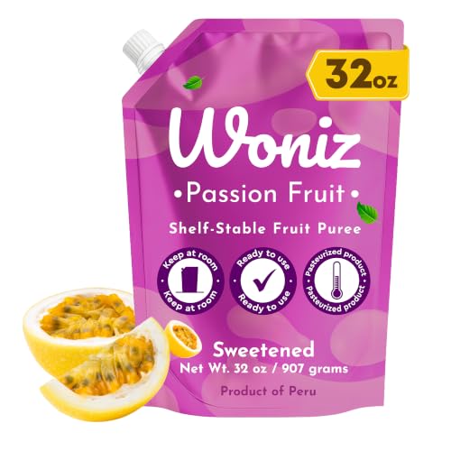 WONIZ Passion Fruit Puree, Sweetened Smoothie & Drink Mixer, 32