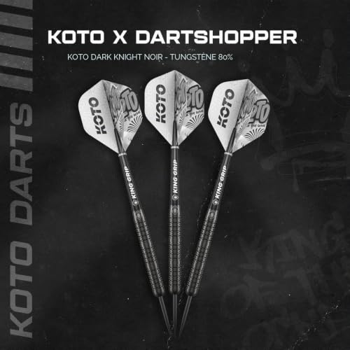 KOTO - Dark Knight Black, 80% Tungstène, 24 G, Noir, Fléchettes Acier – vue 2