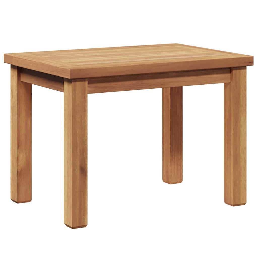 Tavolo da giardino marrone, 50 x 35 x 36 cm, in legno massello teak, moderno, piccolo e resistente alle intemperie, per terrazza, balcone, lounge
