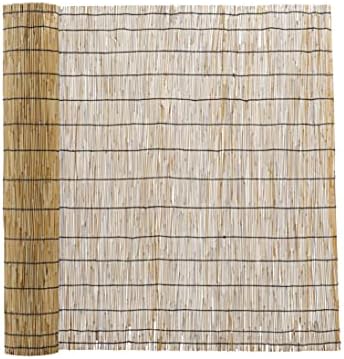 Mininfa Reed screening, Natural Peeled Reed Fence as Garden Privacy Fence for Balcony or as Wind and Sight Protection (100x400cm)