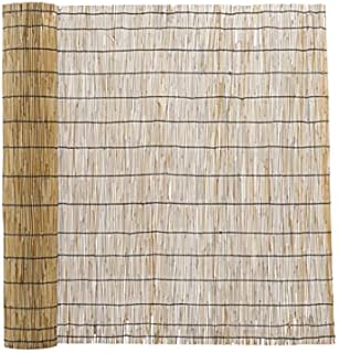 Mininfa Reed screening, Natural Peeled Reed Fence as Garden Privacy Fence for Balcony or as Wind and Sight Protection (100x400cm)