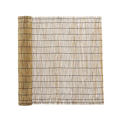 Mininfa Reed screening, Natural Peeled Reed Fence as Garden Privacy Fence for Balcony or as Wind and Sight Protection (100x400cm) Cover