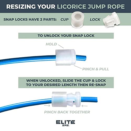 Elitesrs, Fit Plus Pro Freestyle Pvc Jump Rope For Tricks - Unbreakable 8" Long Handles With Non-Slip Grip Tape - Premium Adult Jump Ropes For Fitness #TOP2