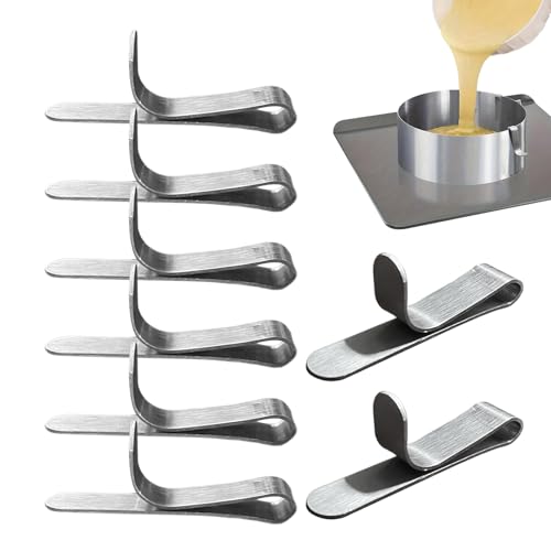 Kuchenringfixierclip Kuchenring Befestigung Verstellbare, Metallclip, 8-teilige Tortenring-Halterung, Edelstahl-Backzubehör Für Desserts Muffins, Einfache Handhabung Für Kücheneinsteiger & Hobbybäcker