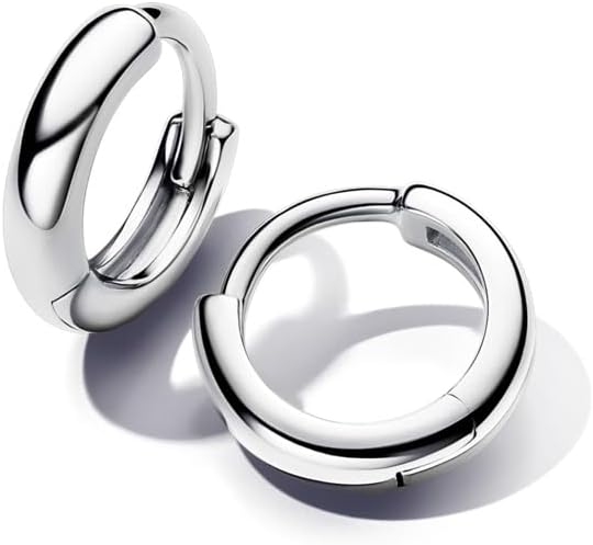 PANDORA Essence Round Huggie Hoop Earrings - Sterling SIlver Earrings - Gift for Women - Includes Gift Box