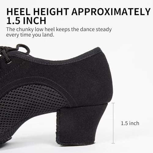 ARCLIBER Latin Dance Shoes for Women Lace-up Split-Sole Professional Practice Salsa Modern Ballroom Dance Shoes Women4