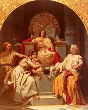 Peinture à l'huile du tableau de Frederic Henri Schopin pour la décoration d'un salon classique