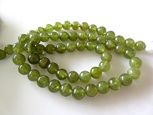Grenat vert Vessonite perles rondes lisses de qualité premium 5mm LKBEADS en fil de 13 pouces