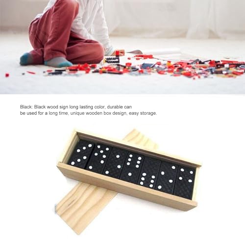 Juego de Domino Negro de Madera 28 Piezas miniatura 3
