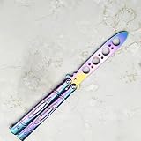 FZLANQ 1 PCS Practice Butterfly Knife Colorful Butterfly Trainer Comb Metal Practice Tool for Beginner Practicing Flipping Tricks - Image 4