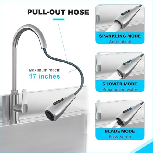 Stainless-Steel-Utility-Sink-Single-Bowl-Freestanding-Laundry-Sink-with-Pull-Out-Faucetfor-Laundry-Room-Farmhouse-Indoor-and-Outdoor-Sink-Pet-Cleaning Stainless Steel Utility Sink Single Bowl Freestanding Laundry Sink with Pull Out Faucetfor Laundry Room Farmhouse Indoor and Outdoor Sink Pet Cleaning