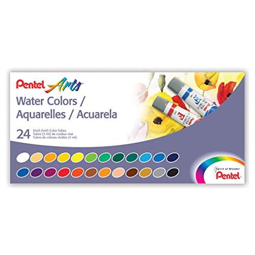 Pentel Tinta Aquarela Wfrs Arts à Base de Água 24 Cores WFRS-24