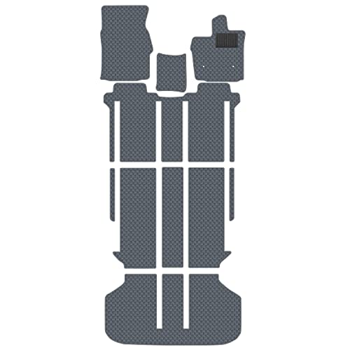 Aviles アルファード ヴェルファイア 20系 フロアマット【16色から選択】(形状2 前期7人CSスライドOT手動,14:ドット × グレー)