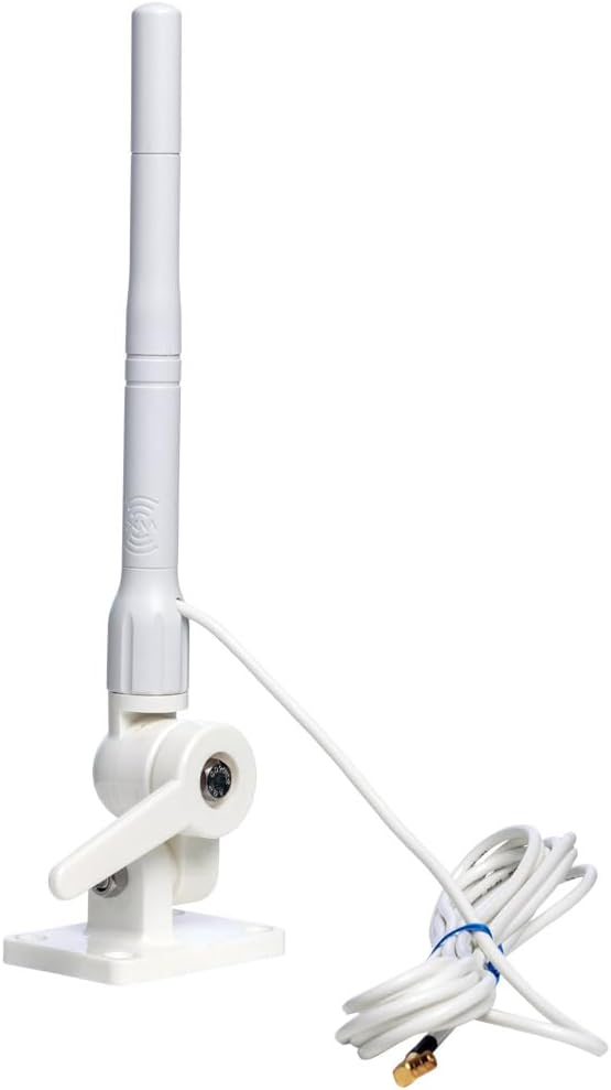 Satellite Radio Marine Antenna with 15 Foot Cable with Straight and Right Angle SMB Connector, Works with Sirius and XM Radios and Receivers