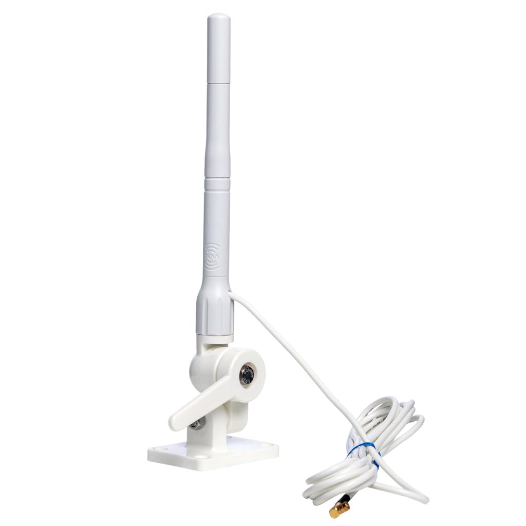 SRS SATELLITE RADIO SUPERSTORE Satellite Radio Marine Antenna with 15 Foot Cable with Straight and Right Angle SMB Connector, Works with Sirius and XM