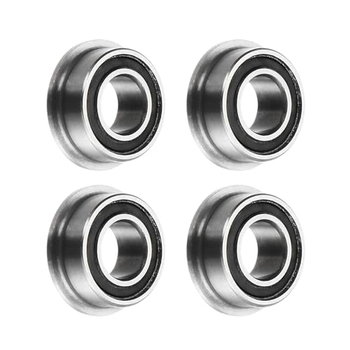 Amazon | uxcell MF105-2RS フランジボールベアリング、4個