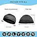 Selalu 3PCS Wave Cap, Silk Durag for Men, Compression Cap for 360, 540, 720 Waves (Black, Blue, Silver)