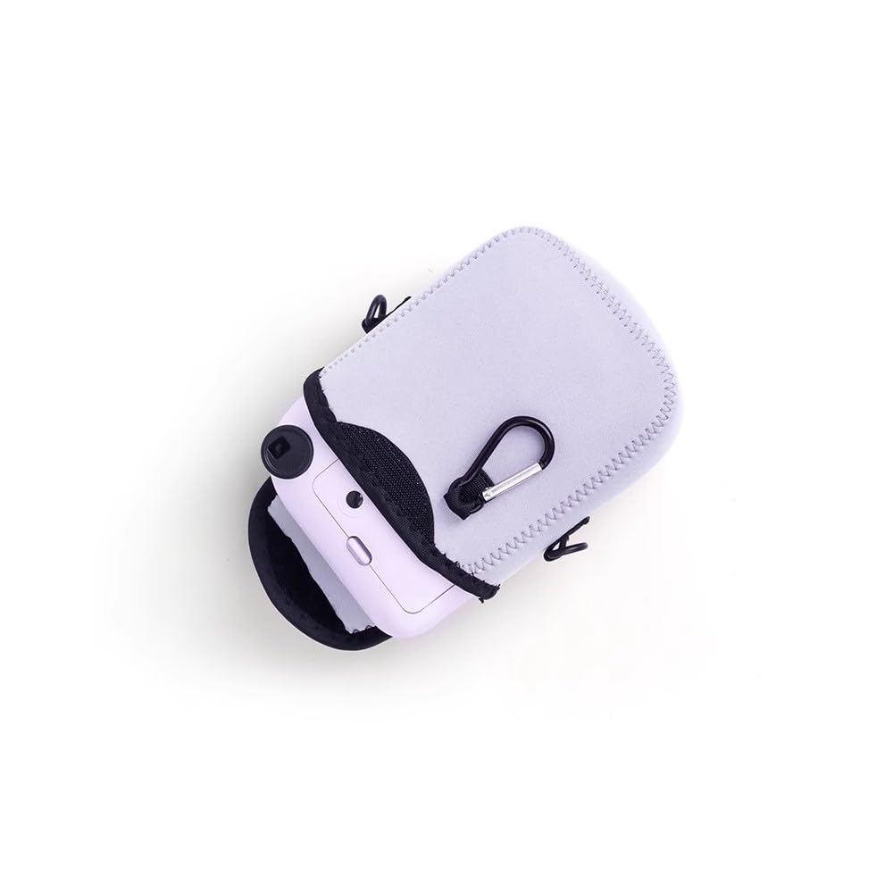 Miękki futerał na aparat, fioletowy, neoprenowy, odporny na wstrząsy, pokrowiec ochronny do aparatu Fujifilm Instax Mini 12, Fioletowy, Jeden rozmiar, Torba na aparat