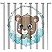 MRFSY Set di tende per bambini, grazioso orsetto termico, con occhielli oscuranti, per la casa, per la stanza dei bambini e delle ragazze, larghezza 42 x lunghezza 150 cm