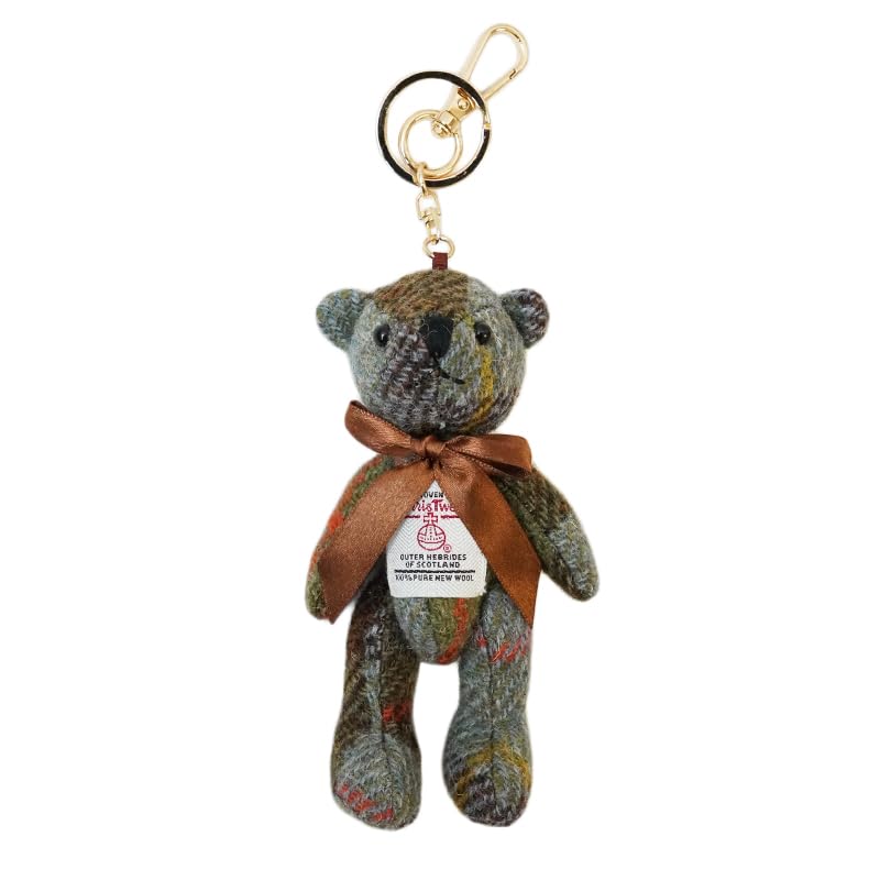 TAILORMAP Harris Tweed-Bär-Schlüsselanhänger, stilvoller Taschenanhänger, einzigartiges Geschenk...