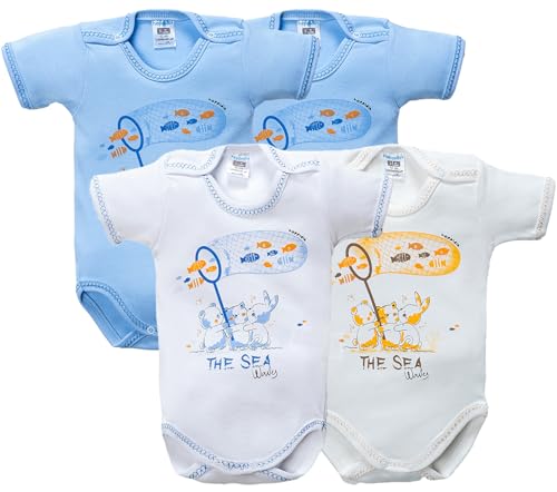 Bodies bébé manches courtes en coton parfaits pour le jeu et la nuit