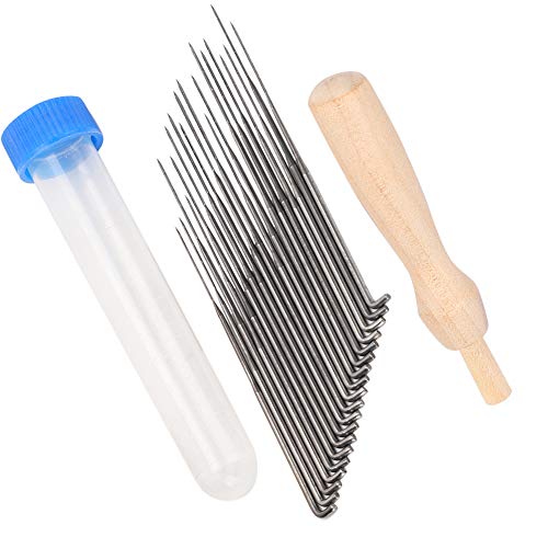 36 unidades de agulhas de lã, ferramentas de feltro de lã Agulhas de feltro de lã, reutilizáveis ​​p