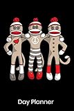 Sock Monkey Peace Love Friends Hippie Boho Cute Daily Planner Notebook Journal Notepad with Daily Schedule, To Do and Notes Section to Jot Down ... Perfect for classroom, college or home