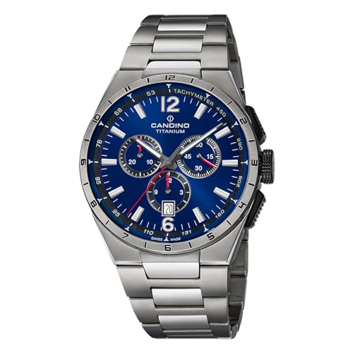 Candino Swiss Herrenuhr Analog aus Titan Grau