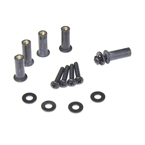 Bike Boltz Harley Road Glide Upgraded Windscreen Bolt Kit - Includes All Hardware for Windscreen Installation Multiple Colors and Quantities Available (5 Sets, Black Stainless Steel)